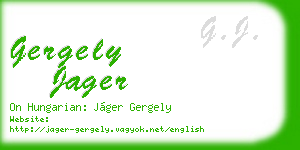 gergely jager business card